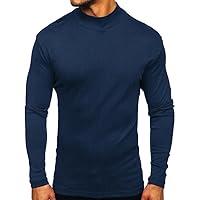 Algopix Similar Product 2 - Mens Fashion Mock Turtleneck TShirts