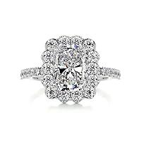 Algopix Similar Product 16 - 35 CT Radiant Cut Halo Engagement Ring