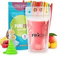 Algopix Similar Product 2 - Frozip 50pcs 16oz Drink Pouches for