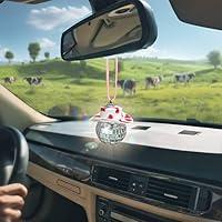 Algopix Similar Product 9 - SuperKaKa Cow Print Car Mirror Hanging