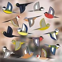 Algopix Similar Product 6 - 16Pack Flock of Bird Window Clings 