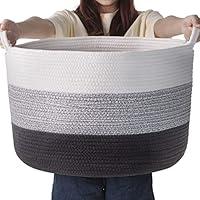 Algopix Similar Product 2 - Large Cotton Rope Storage Basket