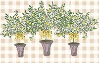Algopix Similar Product 2 - Hand Painted Yellow Lemon Tree Doormat