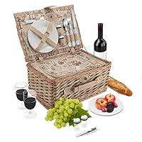 Algopix Similar Product 9 - Wicker Picnic Basket Set  2 Person