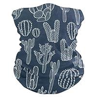 Algopix Similar Product 16 - Vintage Cartoon Cactus Summer Face Mask