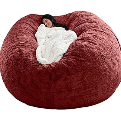 WhatsBedding Medium Bean Bag Chairs for Adults with Removable Washble  Cover,Stuffed Memory Foam Bean Bags with Filler Included,Soft Velvet Bean  Bag