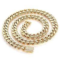 Algopix Similar Product 6 - 12mm Width Miami Cuban Chain Necklace