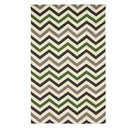 Algopix Similar Product 3 - Dwell Studio Zig Zag Kelly Green Rug 5
