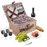 Algopix Similar Product 18 - Wicker Picnic Basket Set  4 Person