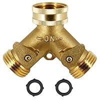 Algopix Similar Product 6 - ATDAWN 2 Way Brass Hose Splitter 34