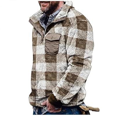 CQR Men's Thermal Fleece Half Zip Pullover, Winter Outdoor Warm Sweater,  Lightweight Long Sleeve Sweatshirt