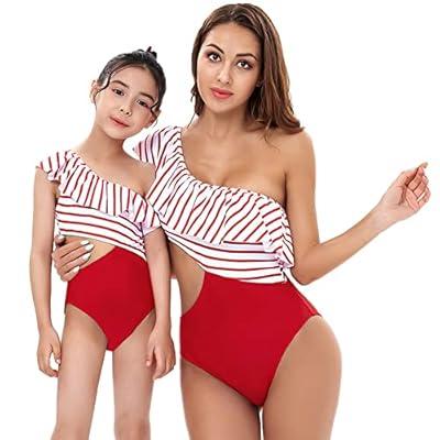 Swimwear Mother Daughter Swimsuit Family Matching Bikini Set Girls Swimwear