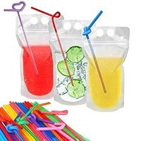 Algopix Similar Product 16 - Ucio 100 Pcs Drink Pouches with 100
