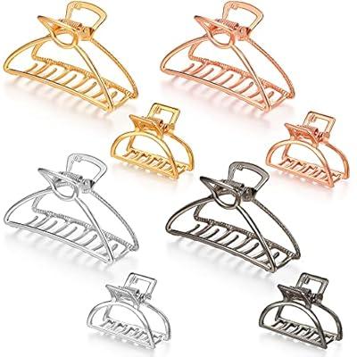 Big Hair Claw Clips 4 Inch Non Slip Large Claw Clip for Women Thin Hair,  90's Strong Hold Hair Clips(4 Packs)