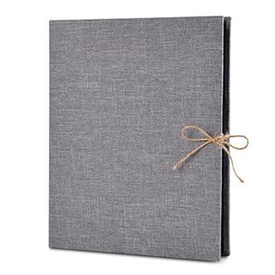 loveer photo album self adhesive scrapbook album for 4x6 5x7 8x10 pictures,  linen cover 40 sticky