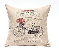 Algopix Similar Product 2 - Vintage Farmhouse French Bicycle Pillow