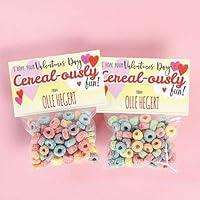Algopix Similar Product 9 - Personalized Cereal Card Valentines 