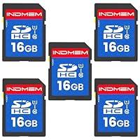 Algopix Similar Product 15 - INDMEM 16GB SD Card 5 Pack  SDHC