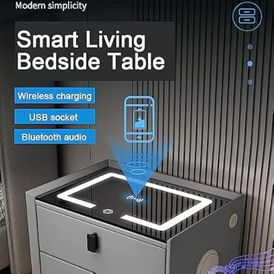 Smart Nightstand With Biometric Locking Drawers