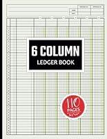 Algopix Similar Product 12 - 6 column ledger book Simple Financial