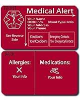 Algopix Similar Product 17 - Engraved Personalized Medical ID Wallet