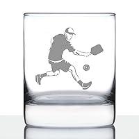 Algopix Similar Product 11 - Pickleball Player Man Rocks Glass 