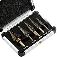 Algopix Similar Product 8 - Step Drill Bits HSS 5PCS Titanium Step