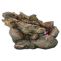 Algopix Similar Product 20 - Sunnydaze Log and Stone Tabletop