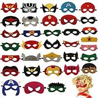 Algopix Similar Product 13 - DANGSHAN 35 Packs Superhero Masks Party