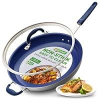 Algopix Similar Product 19 - NutriChef 14 Fry Pan With Lid  Extra