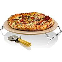 Algopix Similar Product 2 - OVENTE Ceramic Flat 13 Inch Pizza Stone