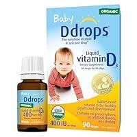Algopix Similar Product 3 - Ddrops Organic Baby 400 IU 90 Drops 