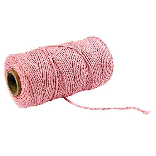 Macrame Cord,3mm x 328Feet Cotton Twine String Cord,Natural White Cotton  Rope