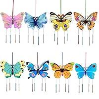 Algopix Similar Product 13 - Hyeelun 8 Pack 3D Butterfly Wind Chime