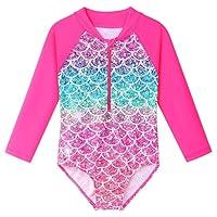 Algopix Similar Product 9 - TFJH E Kids Girls Rashguard Swimsuit UV