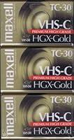 Algopix Similar Product 10 - Maxell 203090 VHSC TC30 HGX Gold