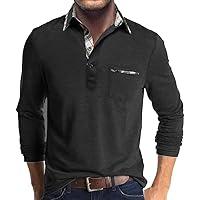 Algopix Similar Product 13 - Mens Long Sleeve Polo Shirts Casual