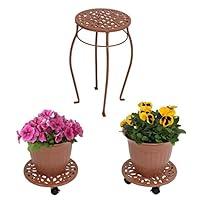 Algopix Similar Product 3 - Sunnydaze 5Piece Cast Iron Planter