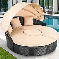 Algopix Similar Product 11 - YITAHOME Patio Round Outdoor Daybed