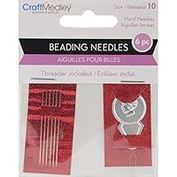 Algopix Similar Product 8 - Beading Needles W/Threader-Size 10 6/Pkg