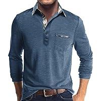 Algopix Similar Product 10 - Mens Casual Long Sleeve Polo Shirts