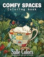 Algopix Similar Product 13 - Comfy Spaces Coloring Book 50 pages of