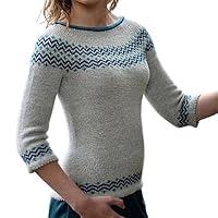 Algopix Similar Product 9 - Womens Knitted Fair Isle Print Retro