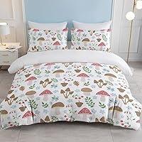 Algopix Similar Product 8 - SOULZZZ Floral Mushroom Duvet Cover Set