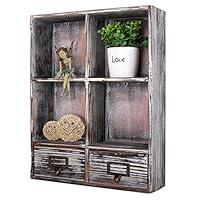 Algopix Similar Product 6 - MyGift Wall Mounted Torched Wood Shadow