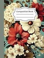 Algopix Similar Product 15 - Composition Book  Vintage Flower