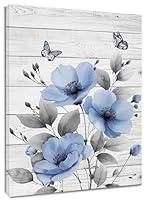 Algopix Similar Product 12 - HVEST Rustic Butterfly Floral Wall Art