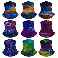 Algopix Similar Product 9 - HCMY 9Pcs Headwear Neck Gaiter for