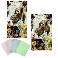 Algopix Similar Product 13 - Seamless Floral Cow Squeeze Top