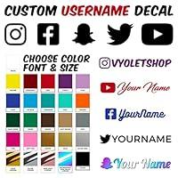 Algopix Similar Product 2 - Pair of 2 Custom Social Media Username